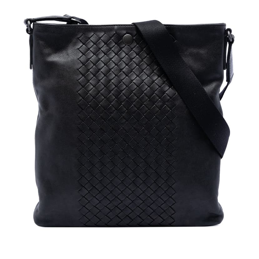 Bottega Veneta Intrecciato Trimmed Nappa Crossbody