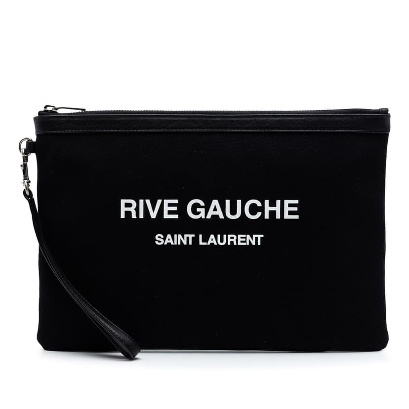 Saint Laurent Canvas Rive Gauche Clutch