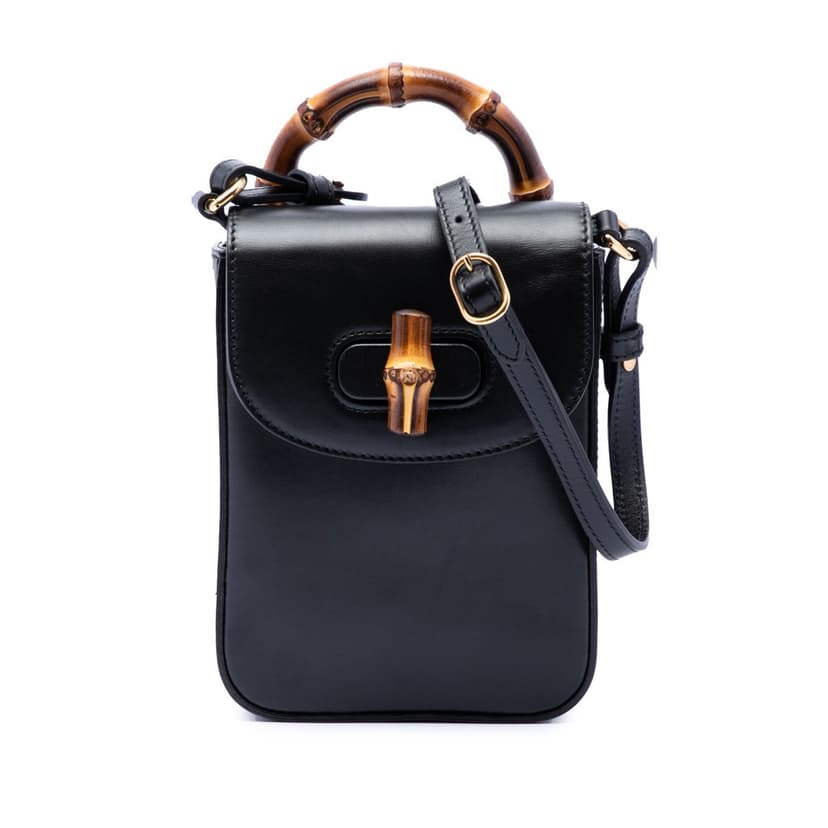 Gucci Mini Calfskin Bamboo Top Handle Bag