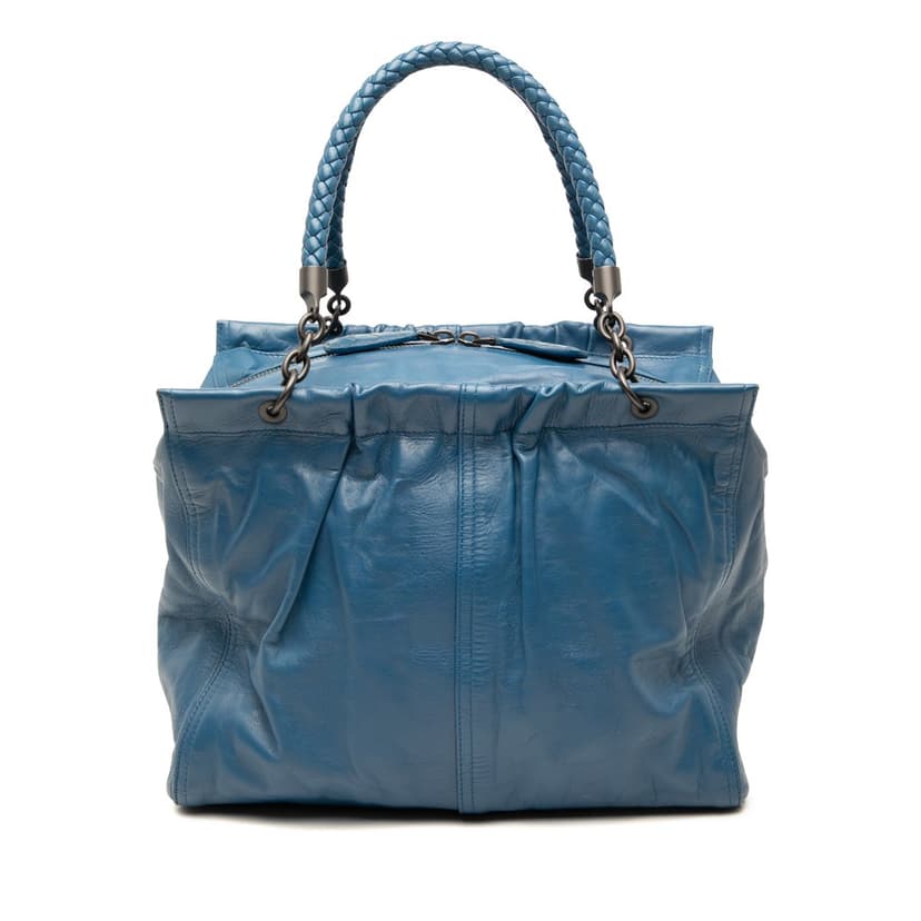 Bottega Veneta Nappa Intrecciato Trimmed Handbag
