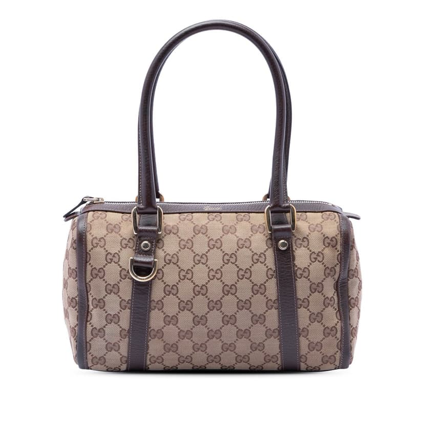Gucci GG Canvas Abbey D Ring Boston Bag