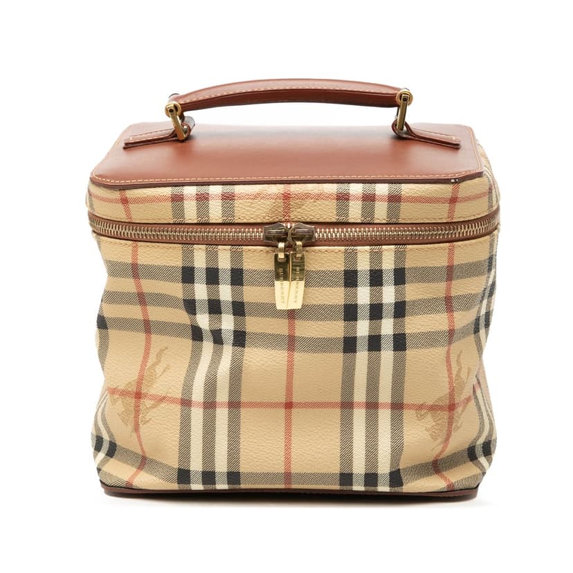 Burberry Haymarket Check Coated Canvas Vanity Bag