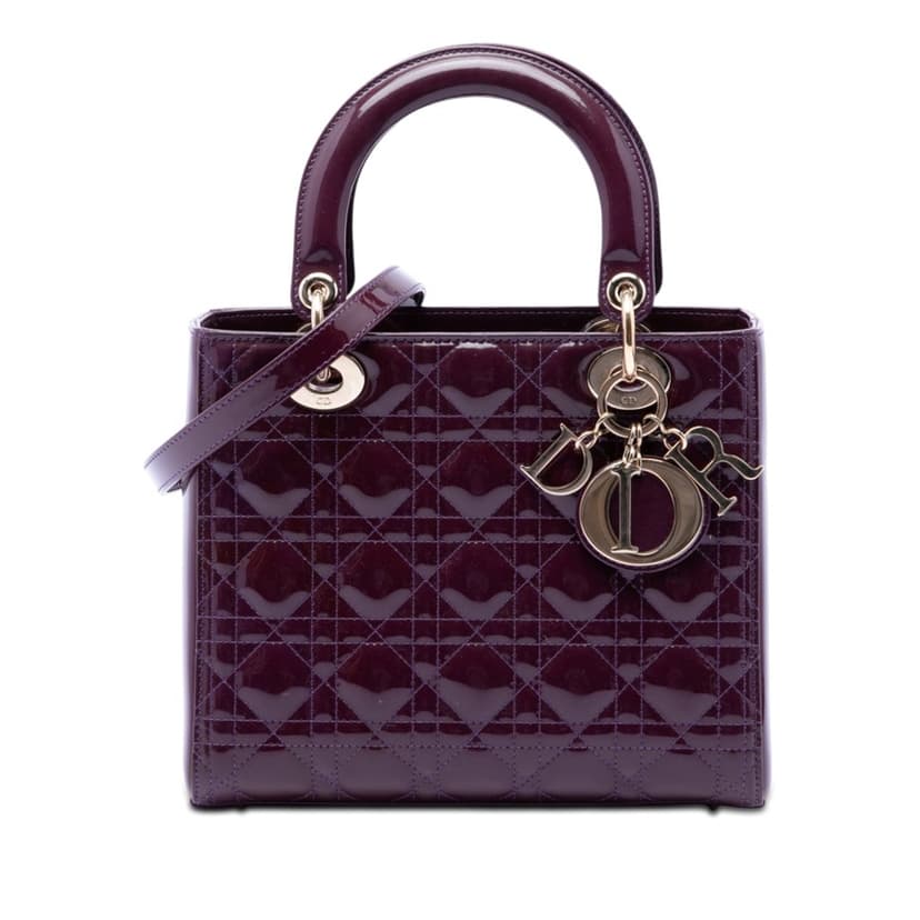 Dior Medium Patent Cannage Lady Dior