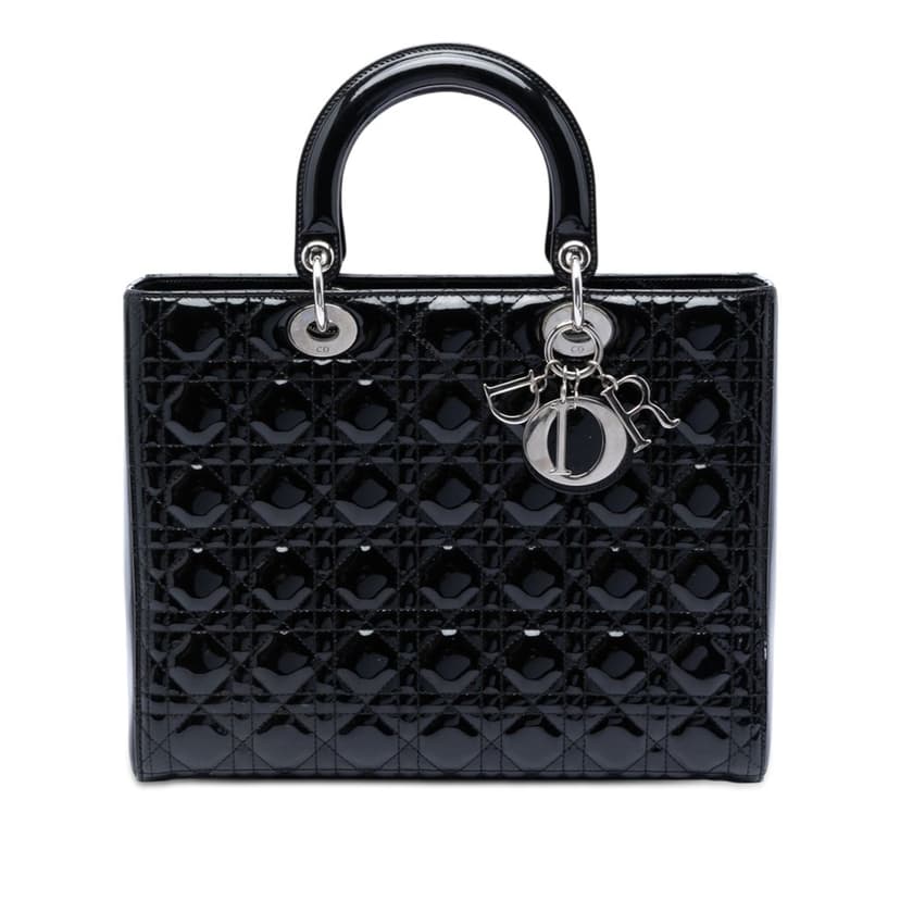 Dior Large Patent Cannage Lady Dior