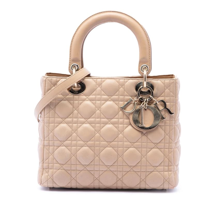 Dior Medium Lambskin Cannage Lady Dior