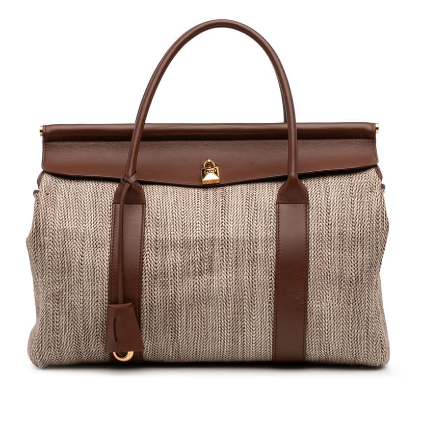 Loro Piana Toile Herringbone and Leather Loom L32