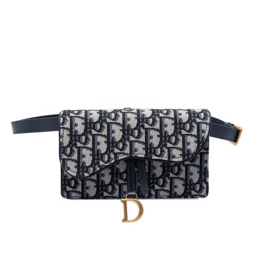 Dior Oblique Canvas Saddle Belt Bag