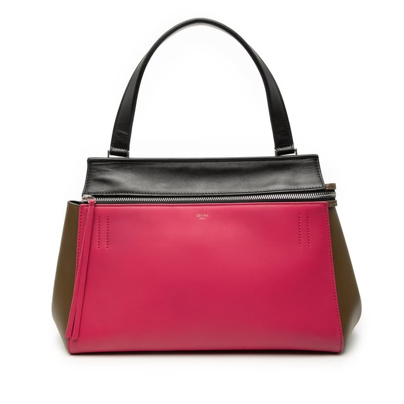 Celine Medium Tricolor Leather Edge Handbag