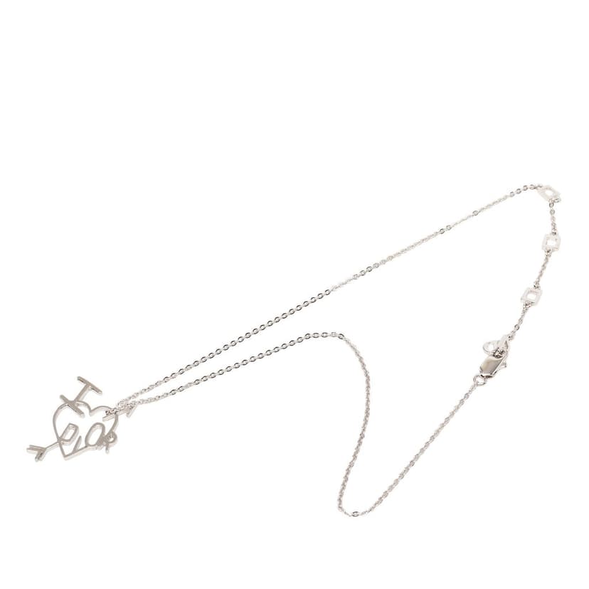 Dior Brass I Heart Dior Pendant Necklace