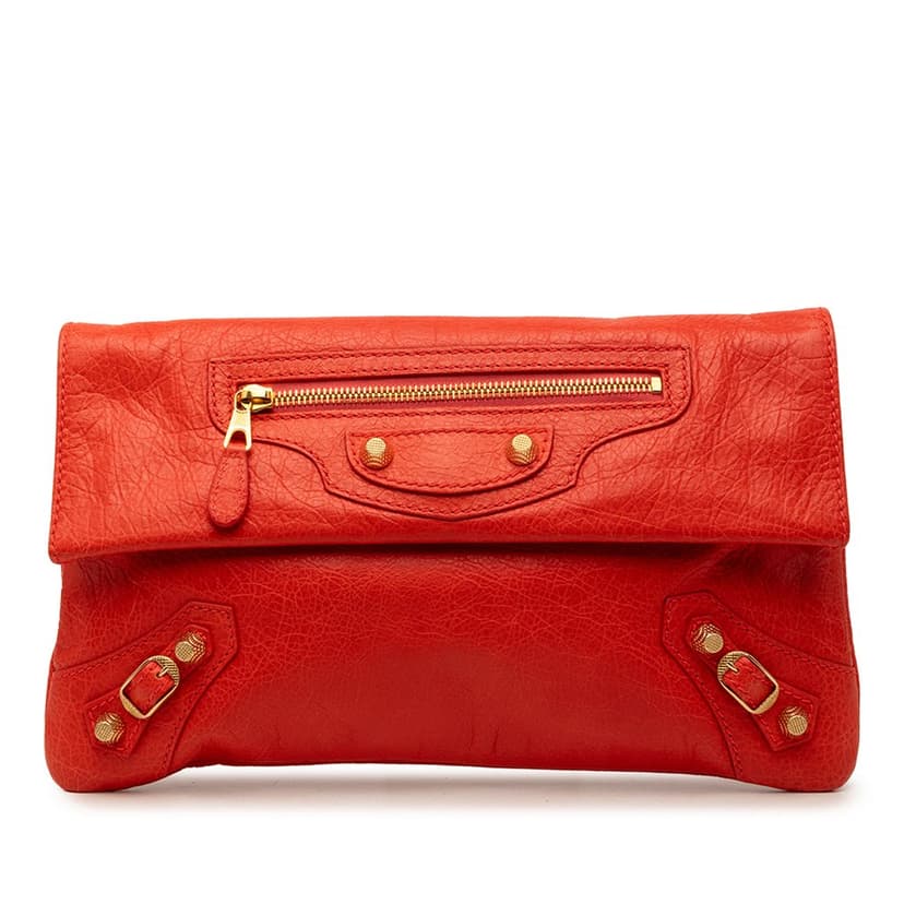 Balenciaga Lambskin Motocross Giant 12 Envelope Clutch