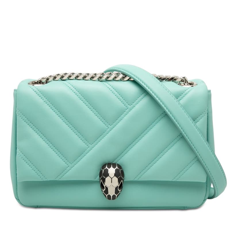 Bvlgari Small Leather Serpenti Cabochon Crossbody