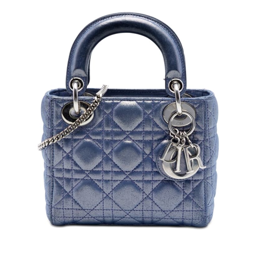 Dior Mini Iridescent Lambskin Cannage Lady Dior