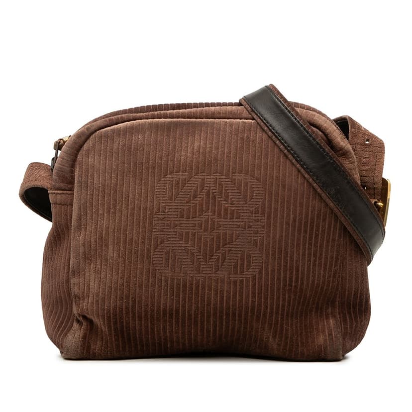 Loewe Corduroy Anagram Shoulder Bag