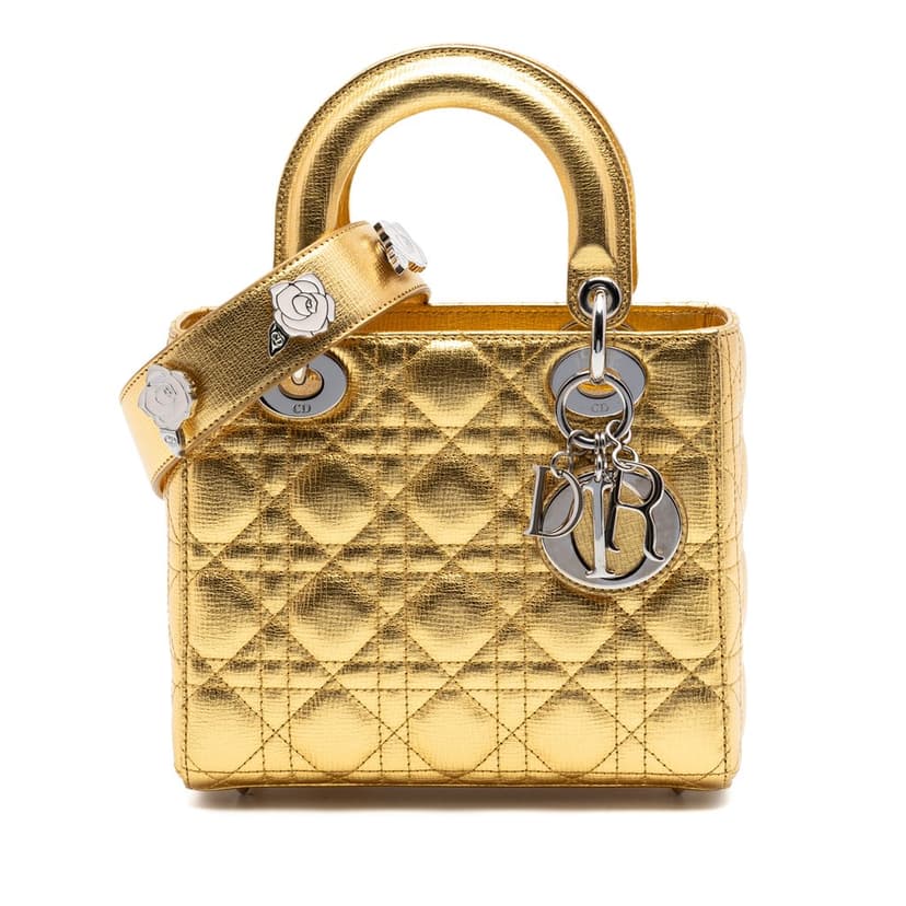 Dior Small Metallic Grained Calfskin Cannage My ABCDior Lady Dior
