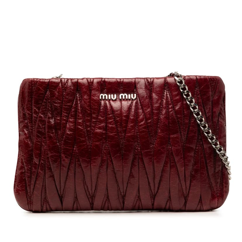 Miu Miu Matelasse Nappa Chain Crossbody