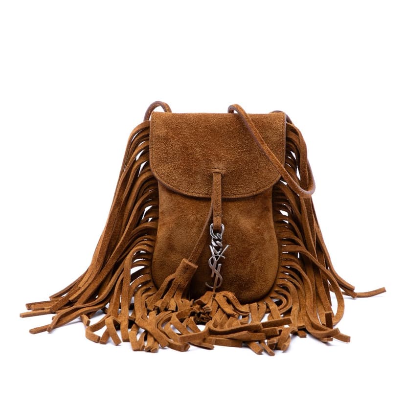 Saint Laurent Toy Suede Anita Fringed Crossbody