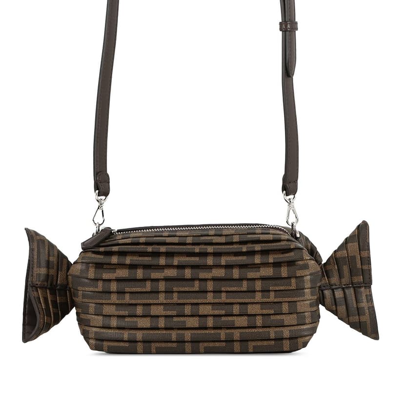 Fendi Zucca Coated Canvas Caramella Candy Camera Bag