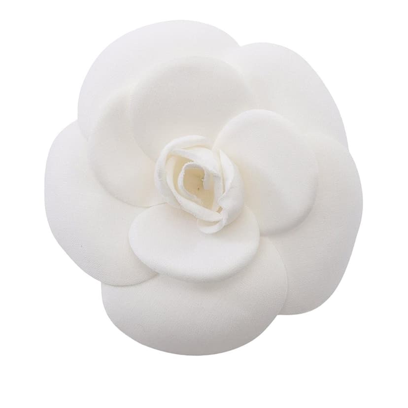 Chanel Canvas Camellia Brooch