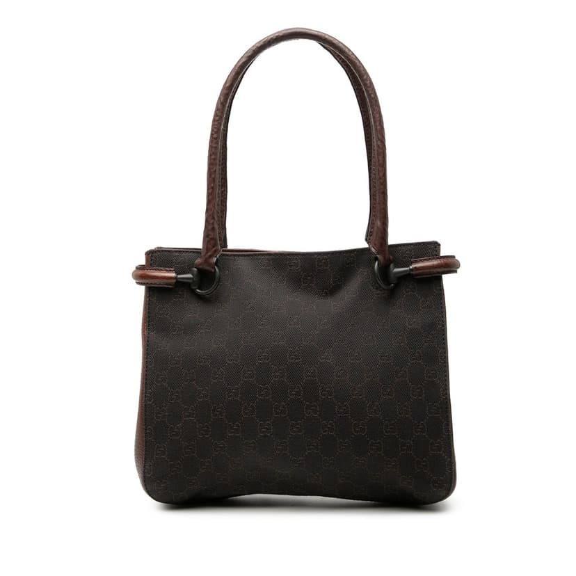 Gucci حقيبة كتف من قماش الدنيم بنقشة GG