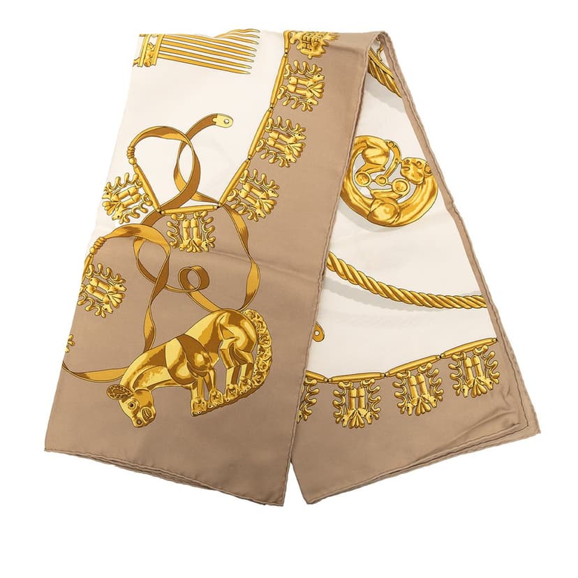 Hermès وشاح حريري من Les Cavaliers d Or 90