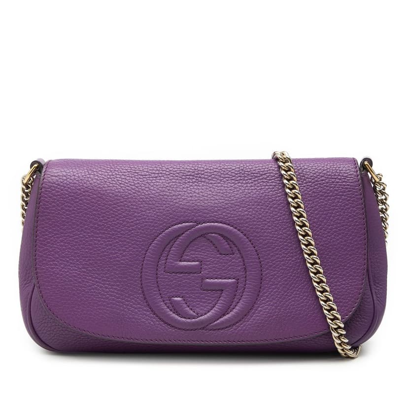 Gucci Medium Calfskin Soho Chain Flap Crossbody