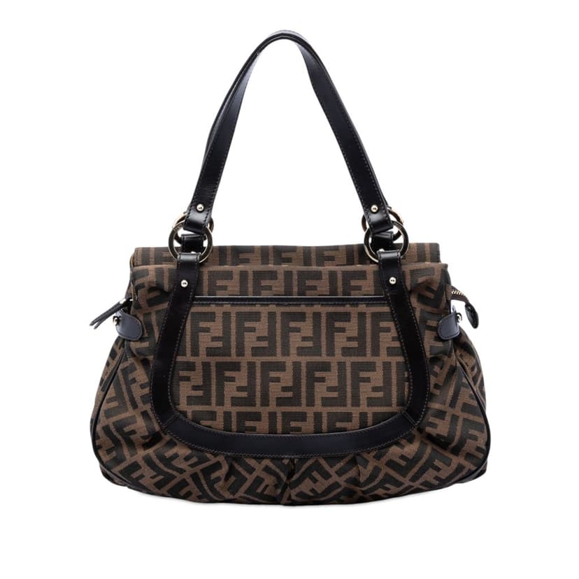 Fendi حقيبة تسوق متوسطة الحجم من قماش زوكا