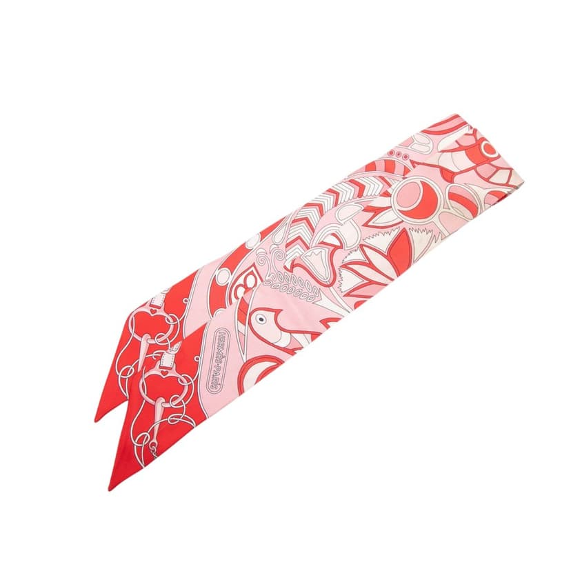 Hermès Folklore Silk Twilly Scarf