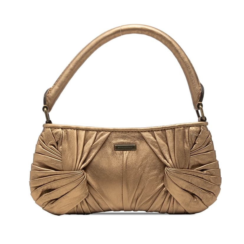 Burberry Metallic Leather Sling Knot Shoulder Bag