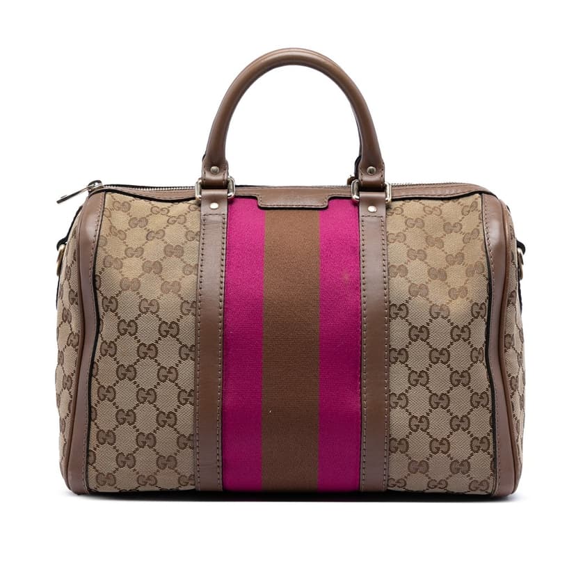 Gucci Medium GG Canvas Web Joy Boston Bag