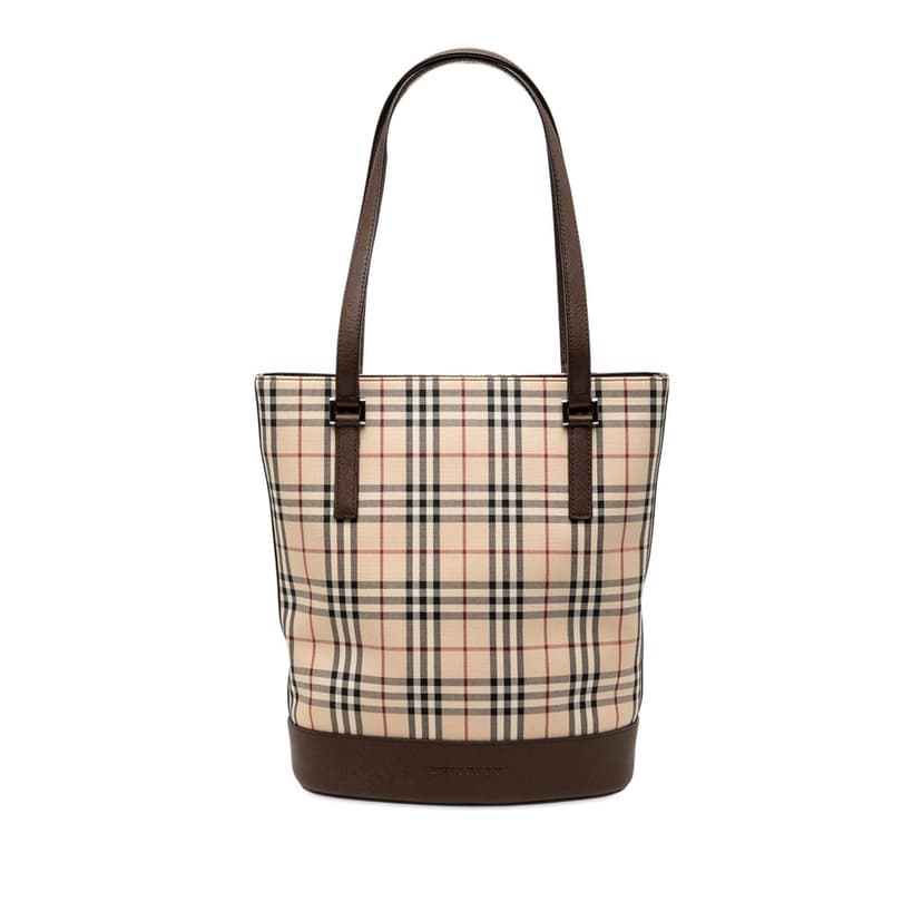 Burberry House Check Canvas Bucket Bag