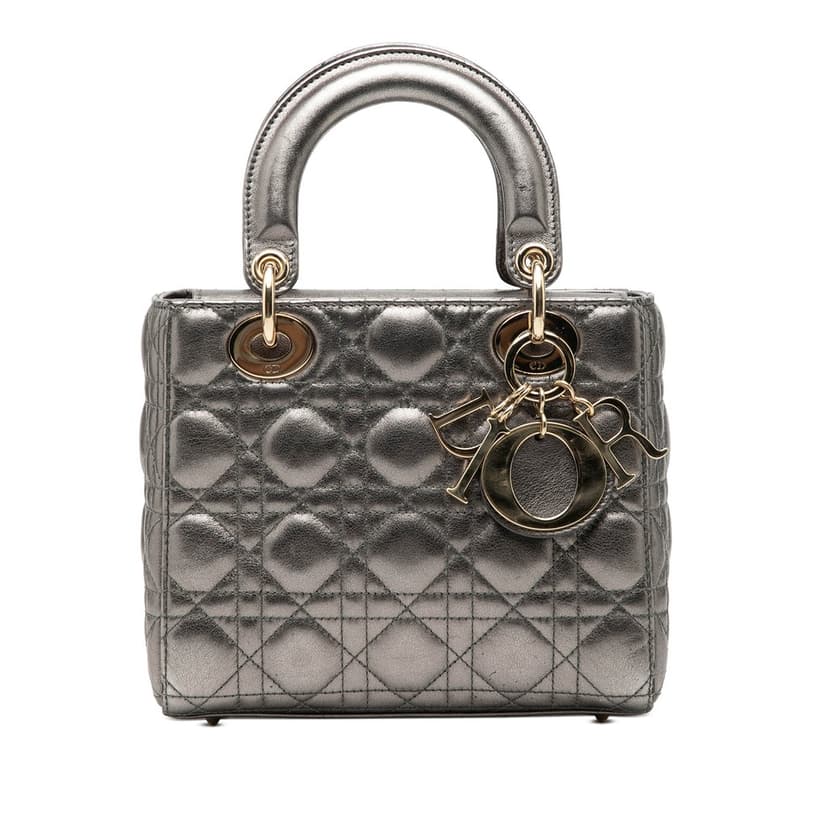 Dior Small Metallic Lambskin Cannage My ABCDior Lady Dior