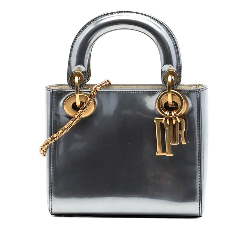 Dior Mini Metallic Patent Lady Dior