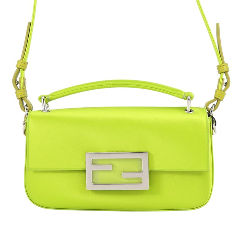 Fendi Silk Baguette Phone Pouch Satchel