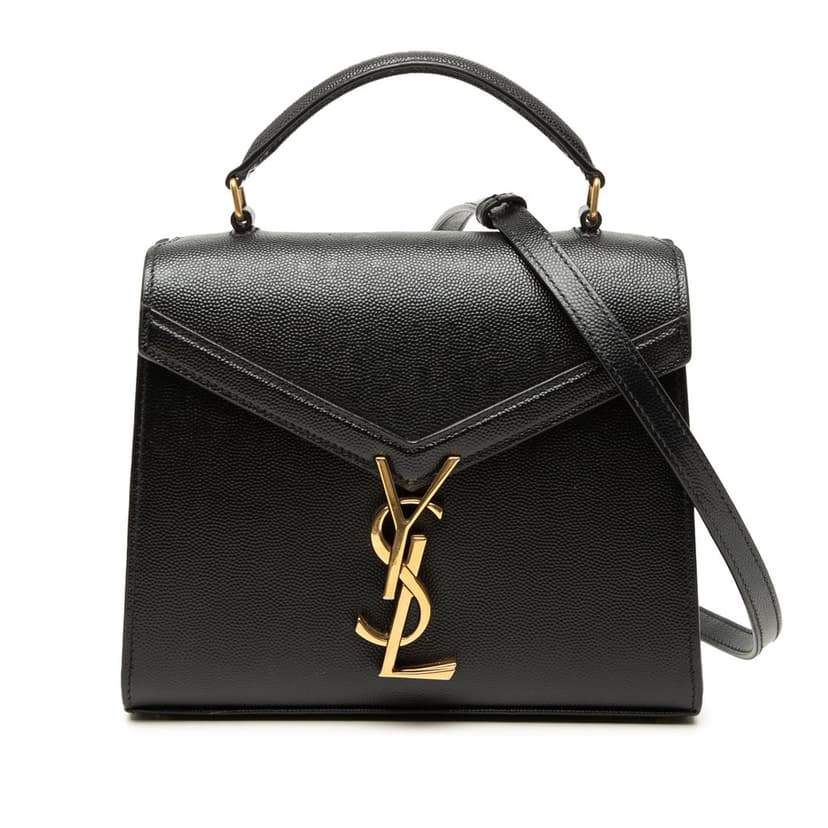 Saint Laurent Mini Grain de Poudre Monogram Cassandra Top Handle Bag