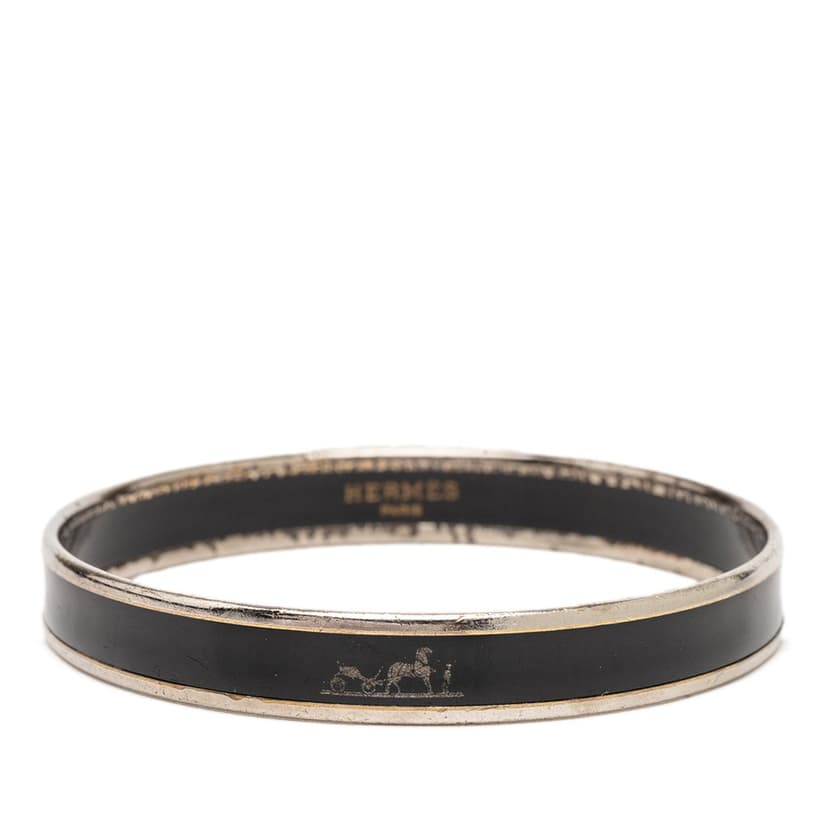 Hermès Narrow Caleche Enamel Bracelet 65