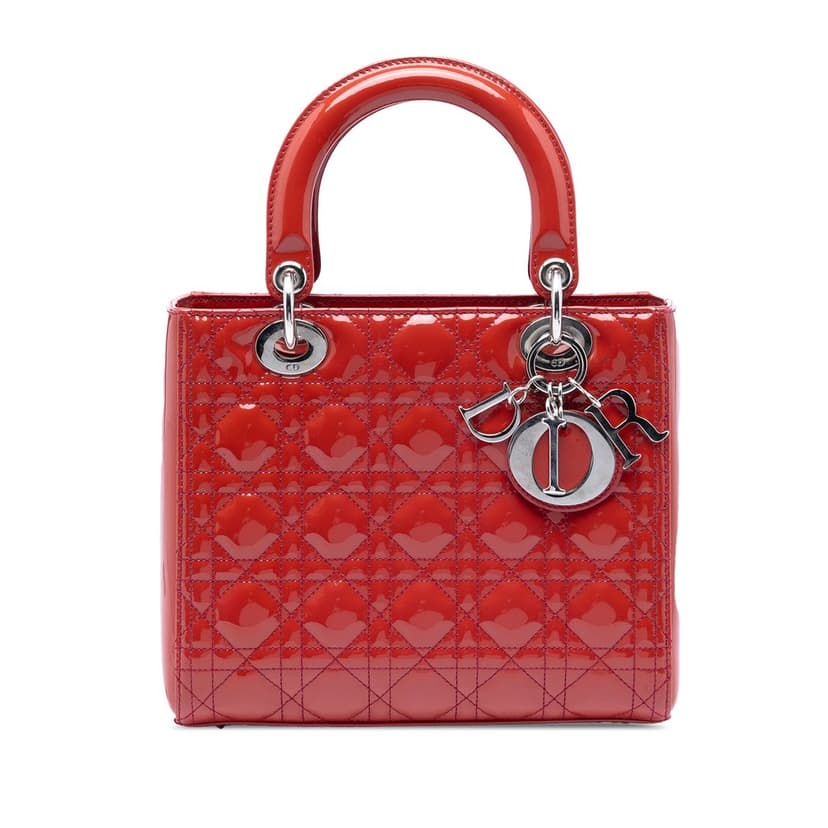 Dior Medium Patent Cannage Lady Dior
