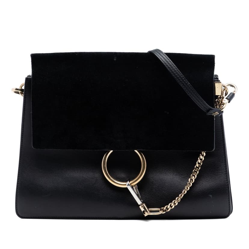 Chloé Medium Calfskin and Suede Faye Crossbody