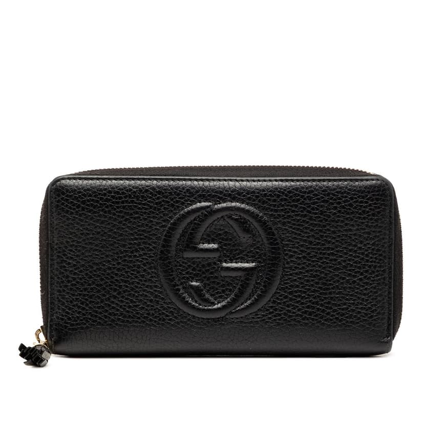 Gucci Grained Calfskin Soho Zip Around Wallet