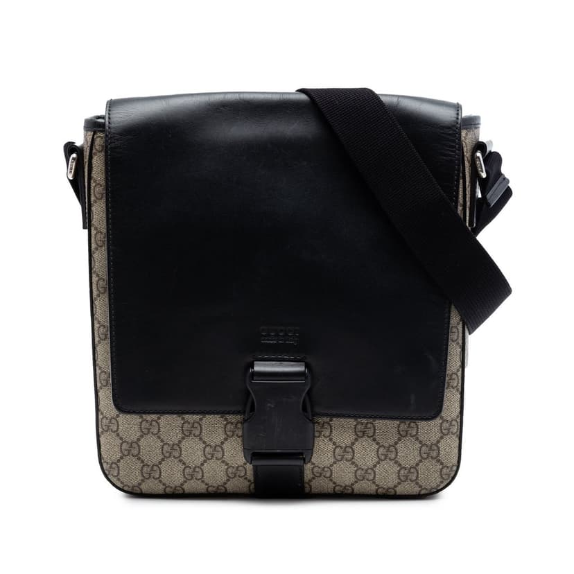 Gucci GG Supreme Flap Messenger Bag