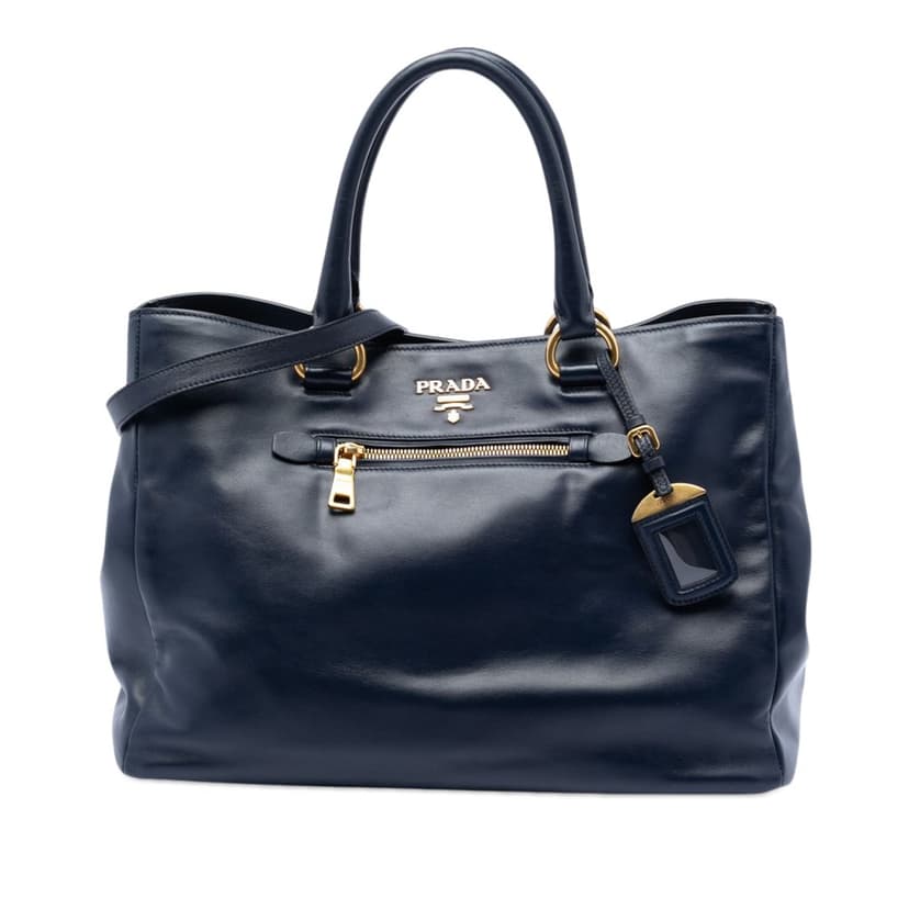 Prada حقيبة تسوق من جلد العجل الناعم