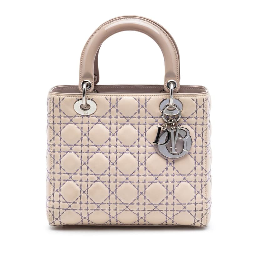 Dior Medium Lambskin Cannage Stitched Lady Dior