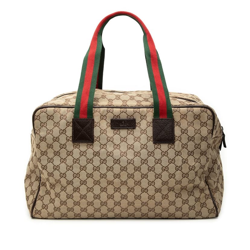 Gucci GG Canvas Web Duffle Bag