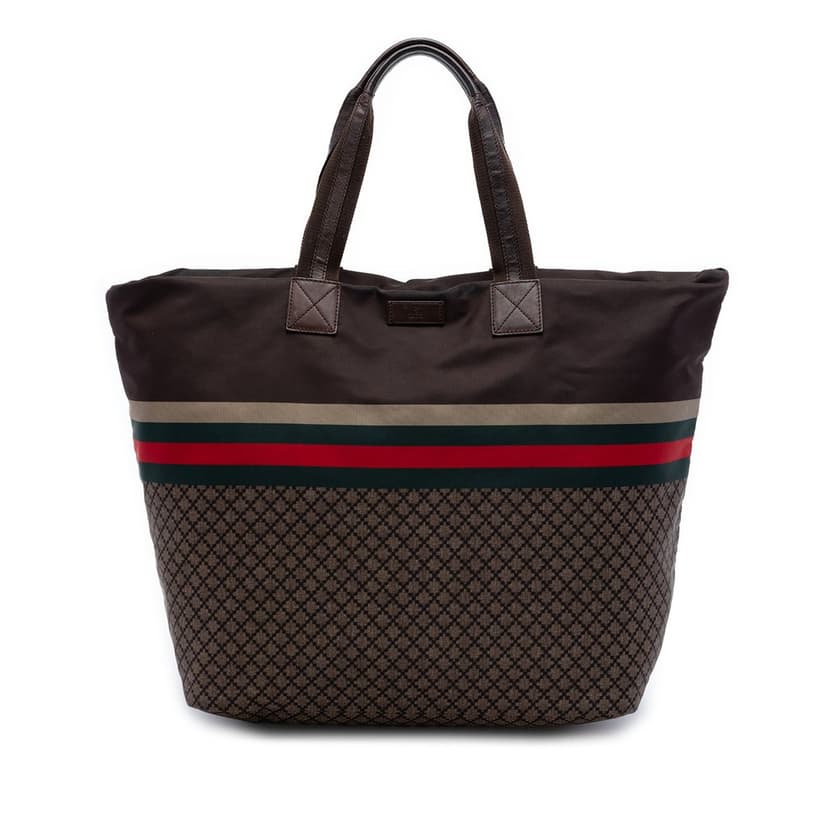 Gucci Diamante Nylon Web Tote