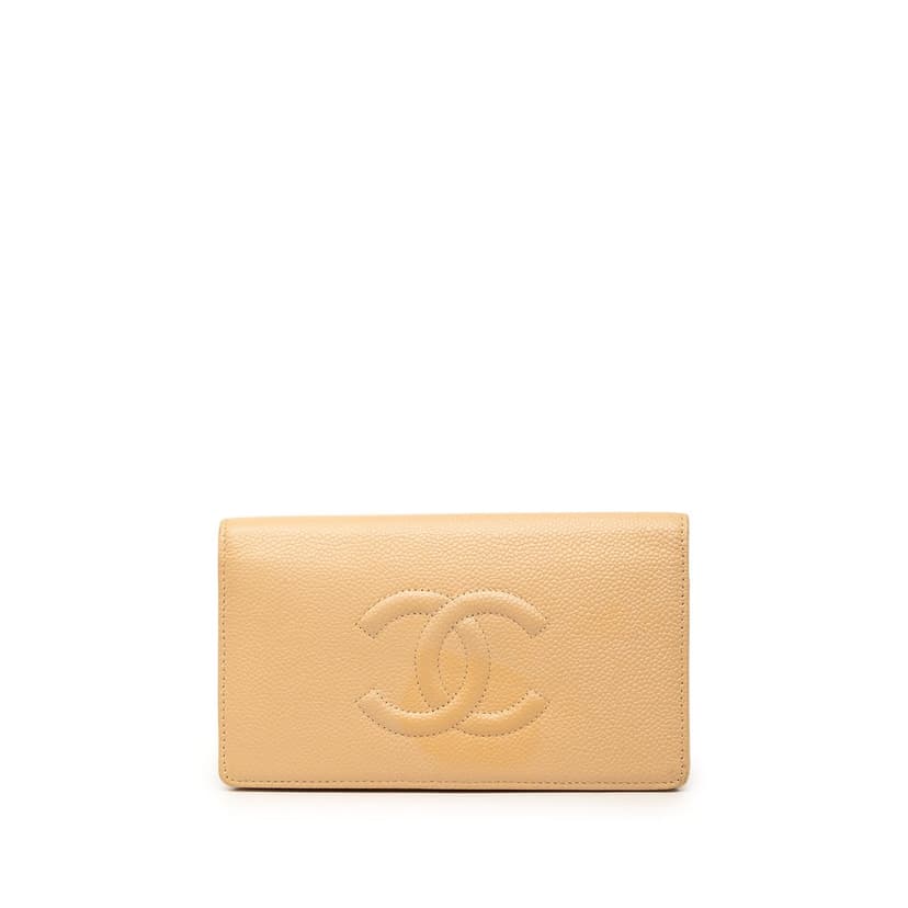 Chanel CC Caviar Bifold Long Wallet