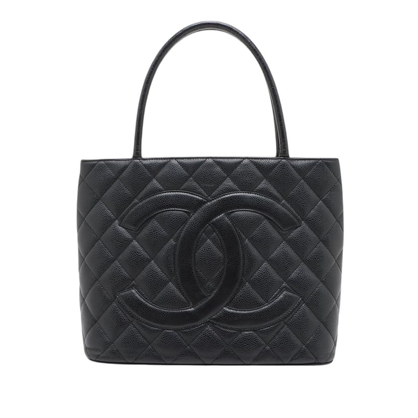 Chanel حقيبة تسوق مزينة بميدالية الكافيار