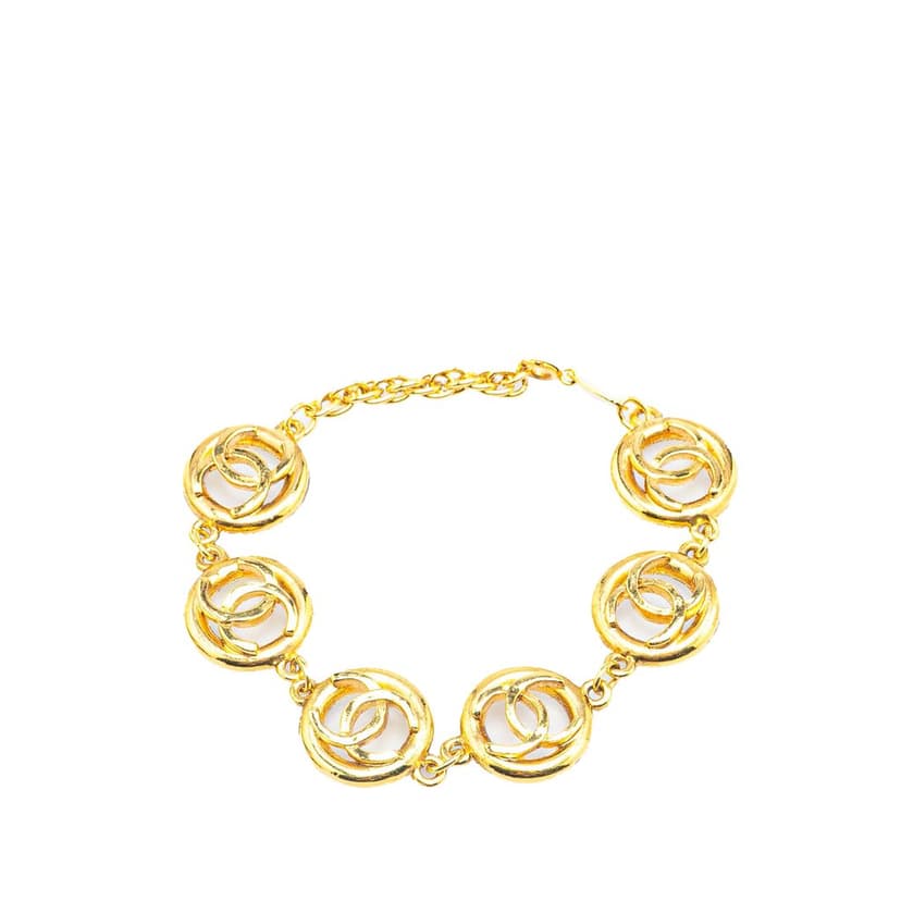 Chanel Gold Plated CC Chain Bracelet