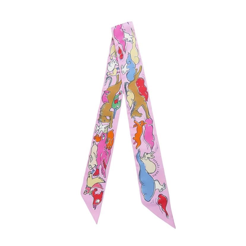 Hermès وشاح Mille Et Un Lapins الحريري