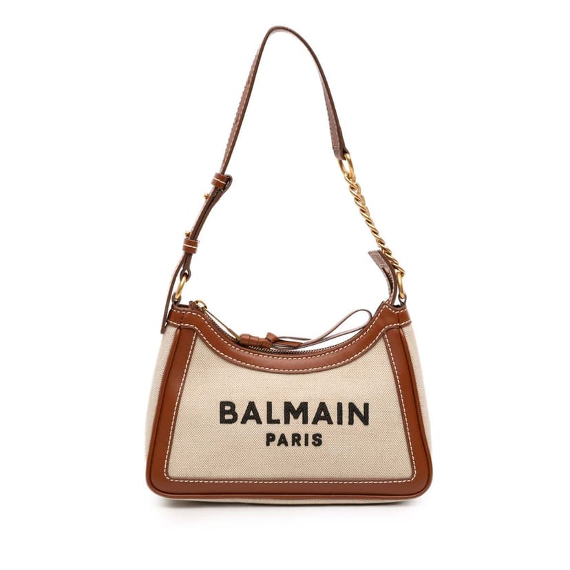 Balmain حقيبة كتف قماشية بشعار الجيش