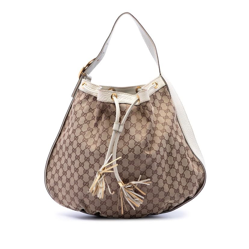 Gucci GG Canvas Interlocking Icon Drawstring Hobo