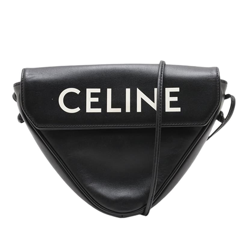 Celine Smooth Calfskin Logo Triangle Crossbody